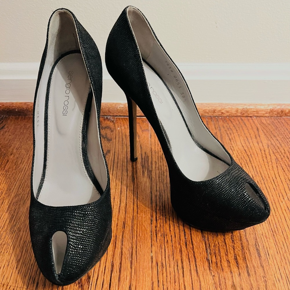 Sergio Rossi Cachet Embossed Stiletto